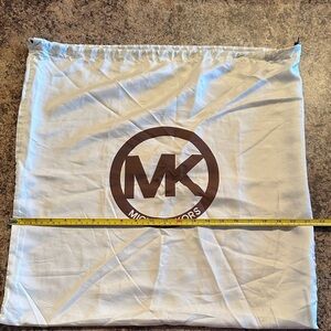 Michael Kors White Dust Bag with Brown MK Logo
